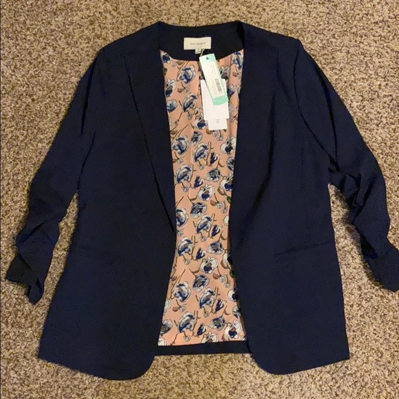 Skies Are Blue Jackets & Blazers - Navy Blazer